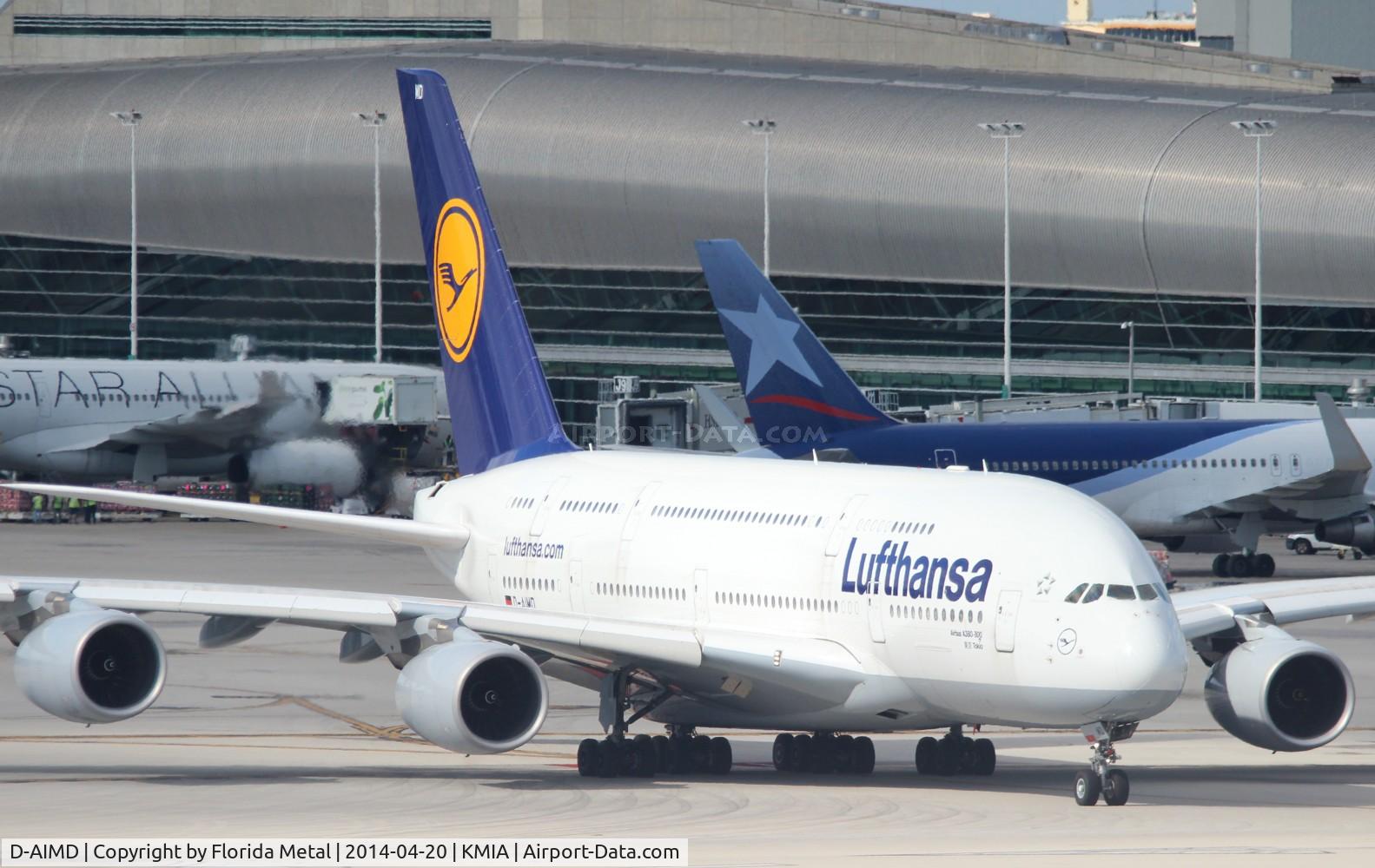 D-AIMD, 2010 Airbus A380-841 C/N 048, MIA spotting