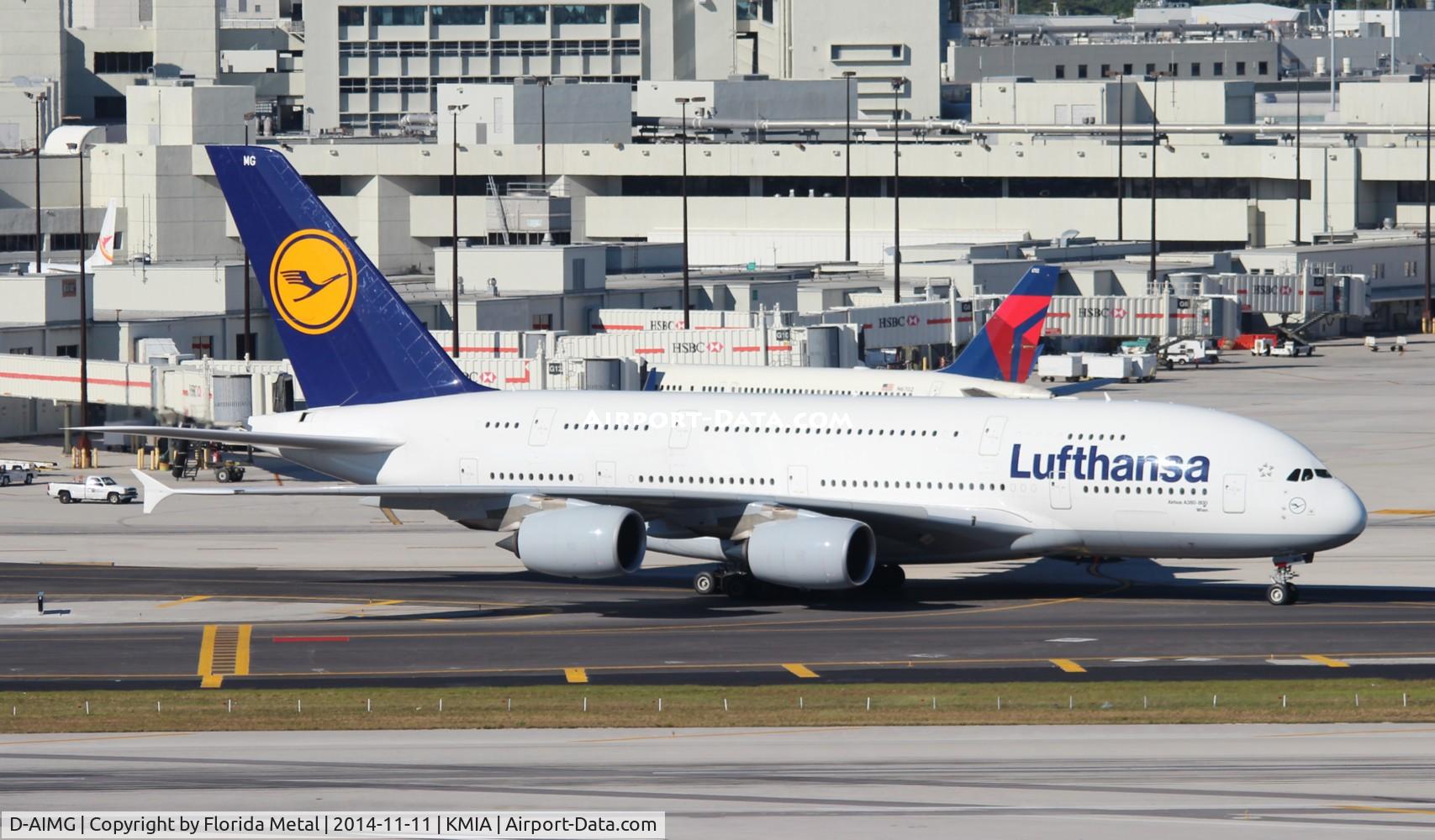 D-AIMG, 2011 Airbus A380-841 C/N 069, MIA 2014