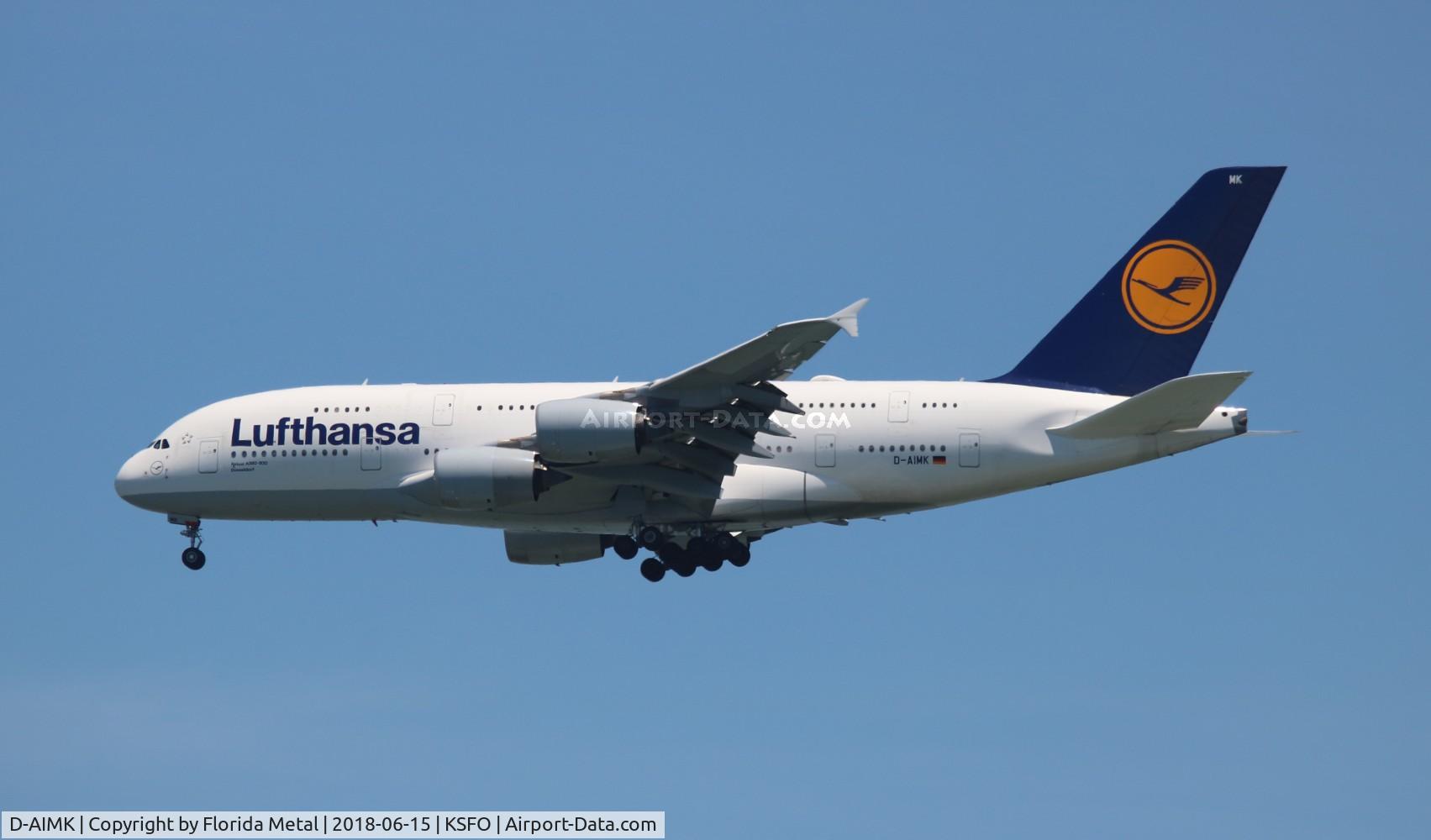D-AIMK, 2013 Airbus A380-841 C/N 118, SFO 2018