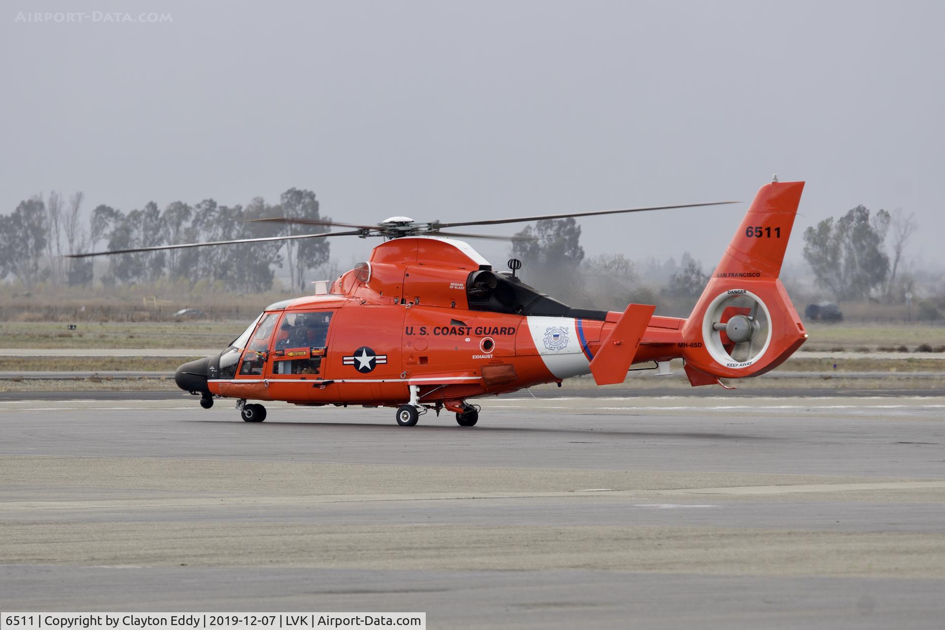 6511, Aerospatiale HH-65C Dolphin C/N 6121, Livermore Airport California 2019.