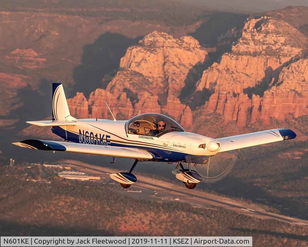 N601KE, 2008 AMD CH-601XLI SLSA C/N 601-058S, Photo taken November 11, 2019, over Sedona, Arizona late in the afternoon. Pilot/owner Stan Cooper, Santa Rosa, CA.