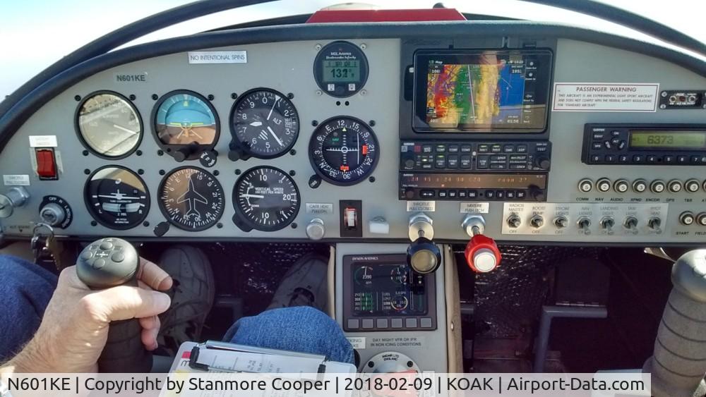 N601KE, 2008 AMD CH-601XLI SLSA C/N 601-058S, N601KE Panel photo taken enroute from Oakland, CA (KOAK) to Palm Springs, CA (KPSP).