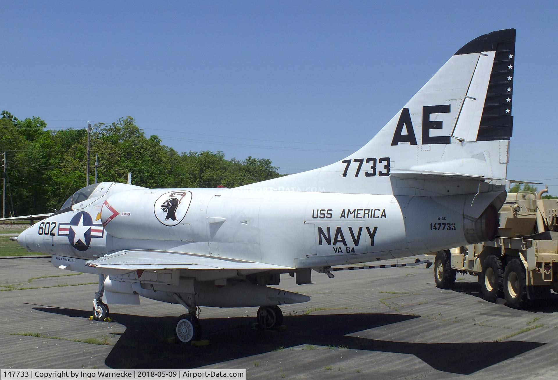 147733, Douglas A-4C Skyhawk C/N 12497, Douglas A-4C Skyhawk at the Arkansas Air & Military Museum, Fayetteville AR