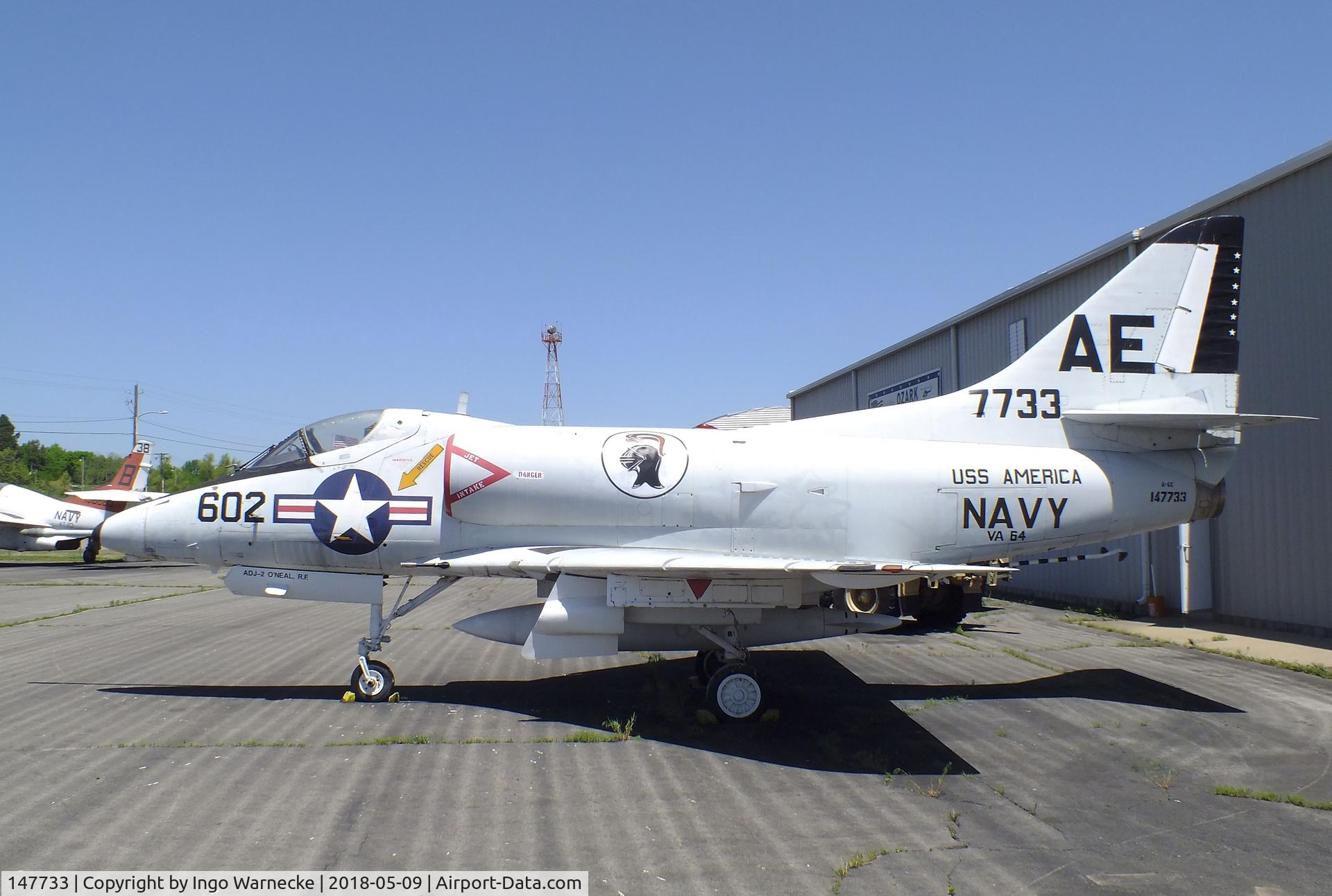 147733, Douglas A-4C Skyhawk C/N 12497, Douglas A-4C Skyhawk at the Arkansas Air & Military Museum, Fayetteville AR