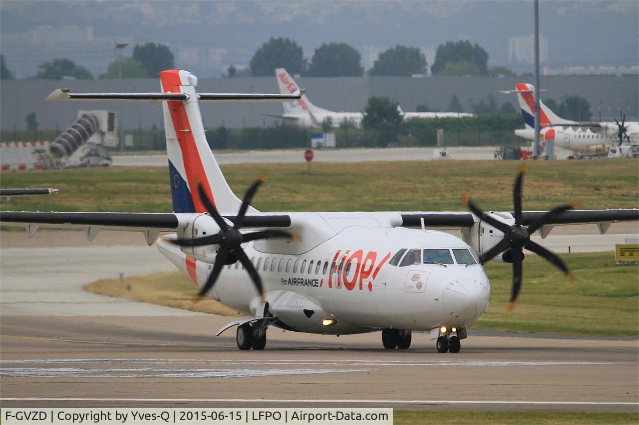 F-GVZD, 1996 ATR 42-500 C/N 530, ATR 42-500, Lining up rwy 08, Paris-Orly airport (LFPO-ORY)