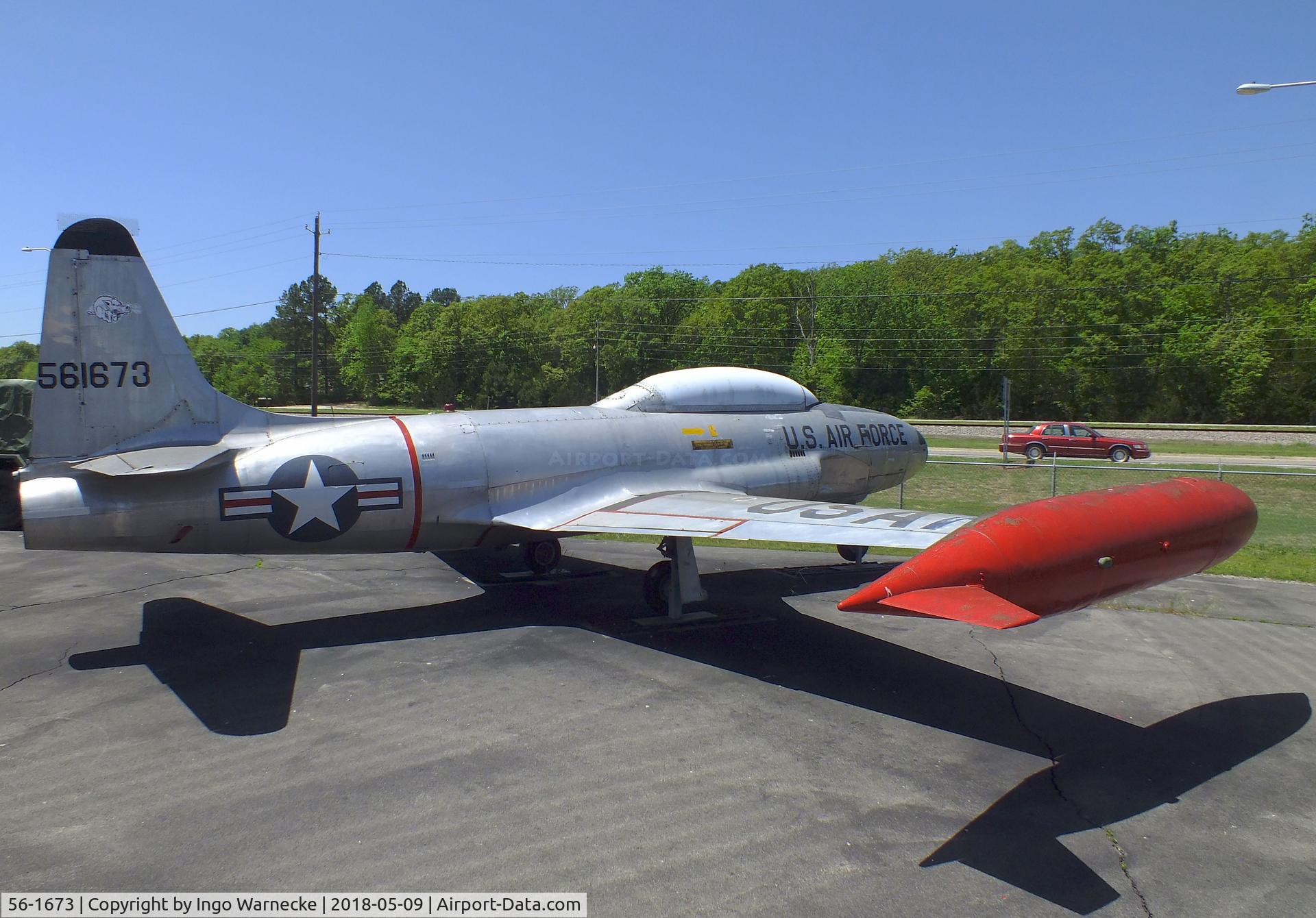 56-1673, 1956 Lockheed T-33A Shooting Star C/N 580-1023, Lockheed T-33A at the Arkansas Air & Military Museum, Fayetteville AR