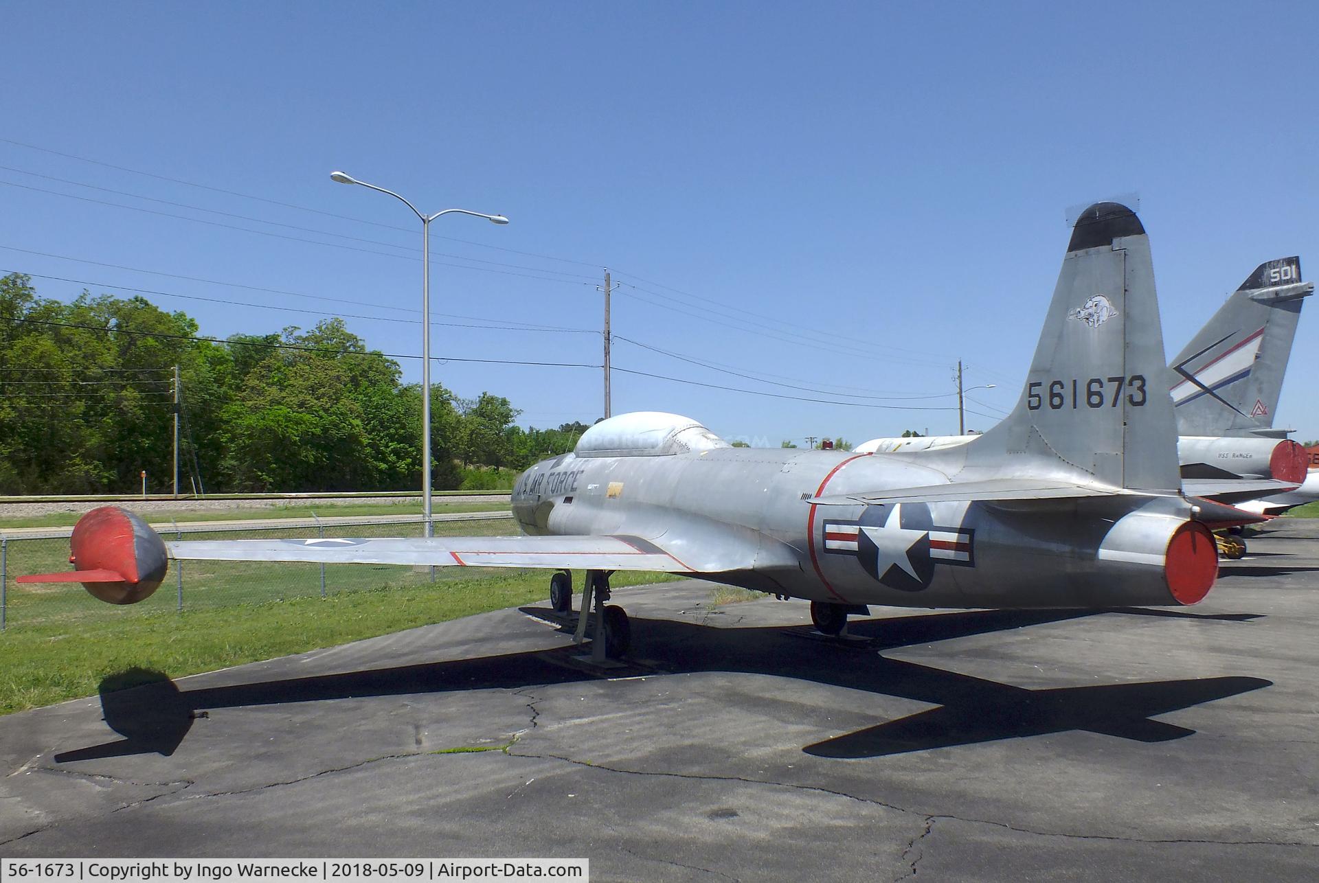 56-1673, 1956 Lockheed T-33A Shooting Star C/N 580-1023, Lockheed T-33A at the Arkansas Air & Military Museum, Fayetteville AR