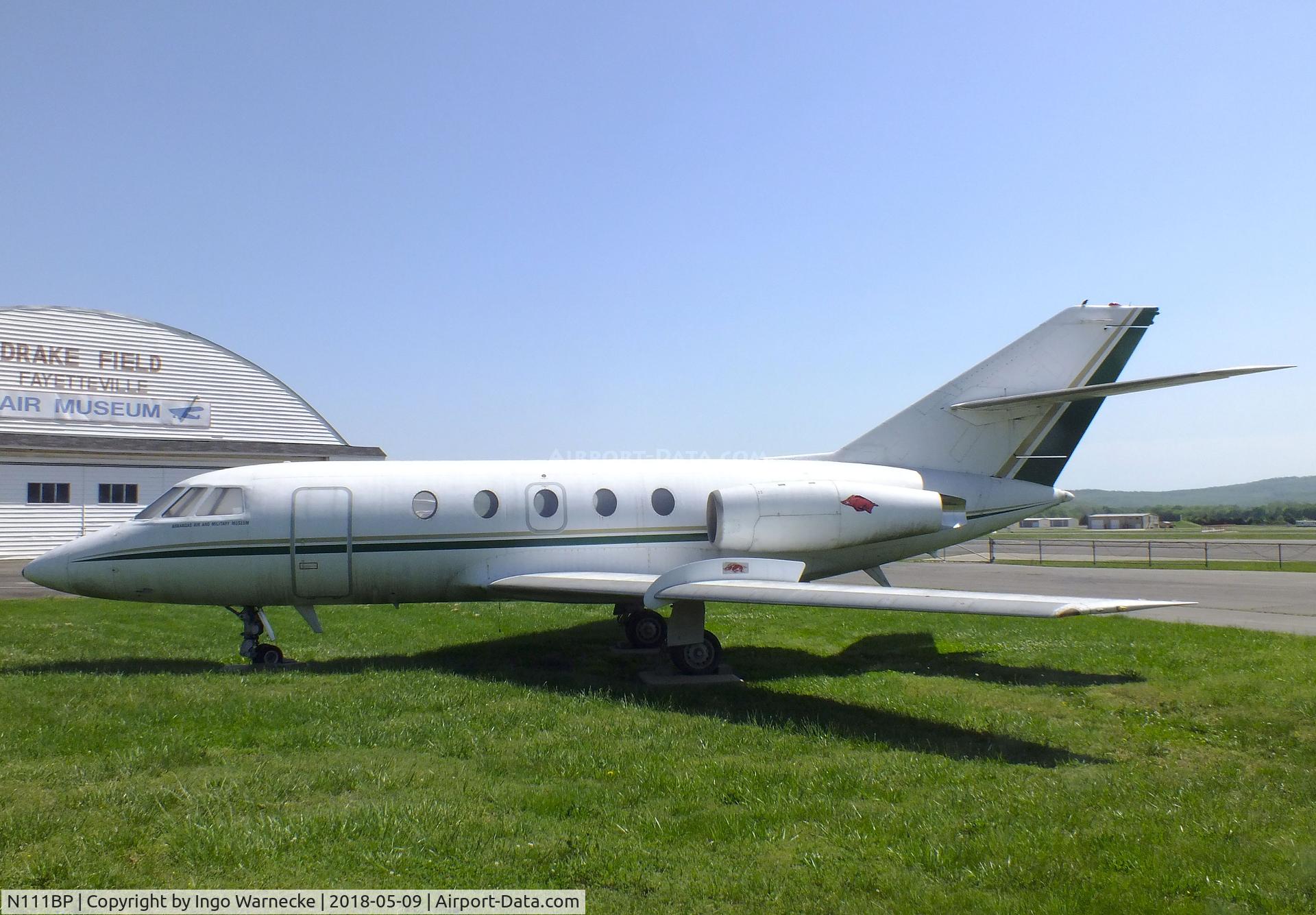 N111BP, 1967 Dassault Fan Jet Falcon (20C) C/N 111, Dassault Fan Jet Falcon 20C at the Arkansas Air & Military Museum, Fayetteville AR