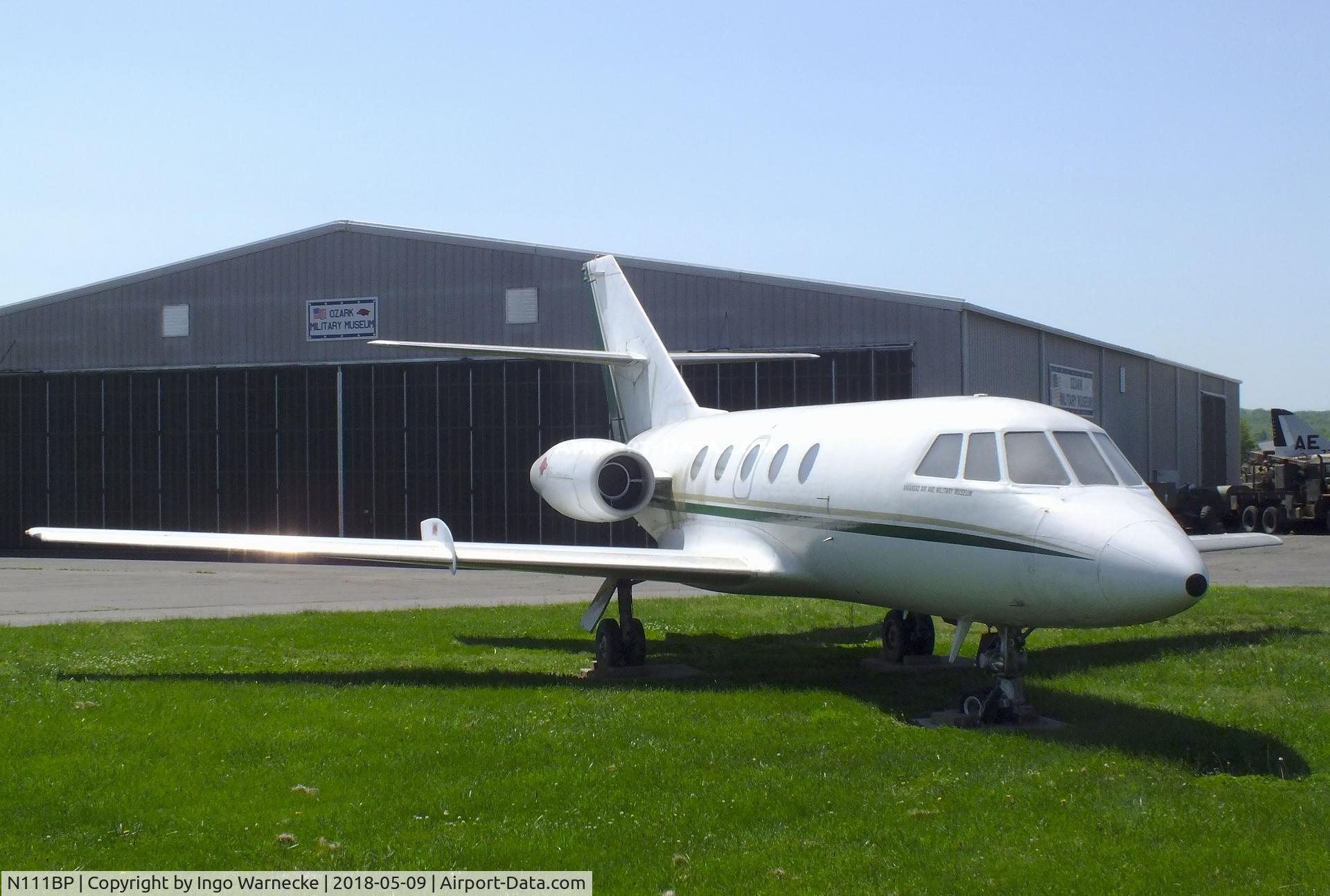 N111BP, 1967 Dassault Fan Jet Falcon (20C) C/N 111, Dassault Fan Jet Falcon 20C at the Arkansas Air & Military Museum, Fayetteville AR