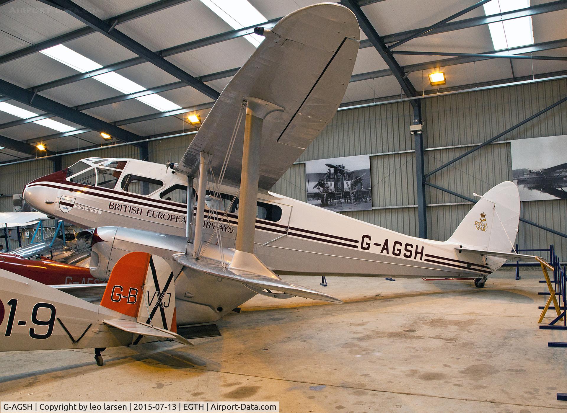 G-AGSH, 1945 De Havilland DH-89A Dominie/Dragon Rapide C/N 6884, Shuttleworth Collection 13.7.2015