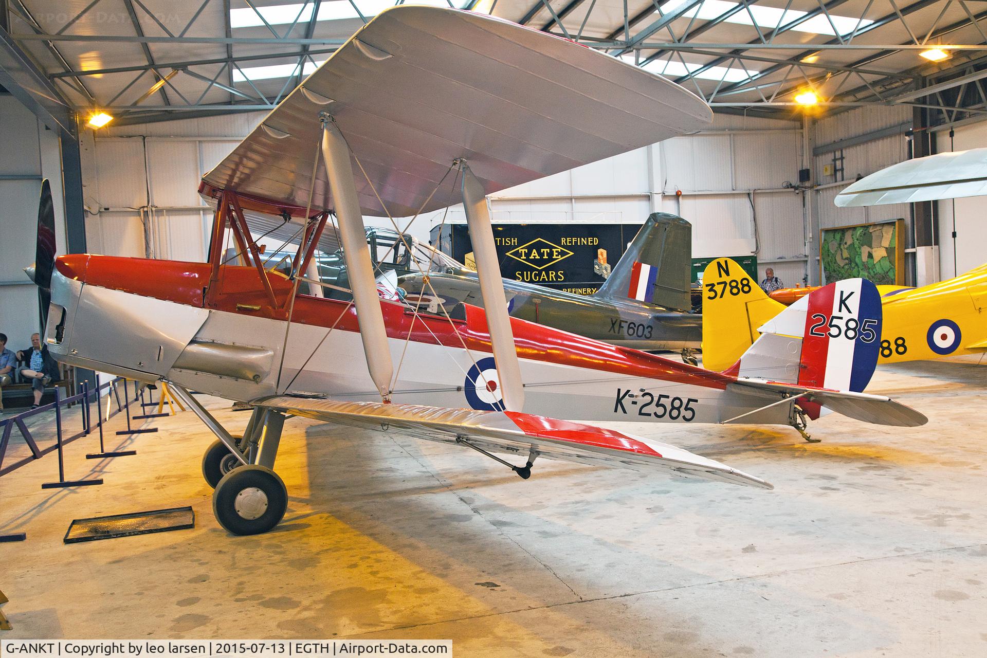 G-ANKT, 1942 De Havilland DH-82A Tiger Moth II C/N 85087, Shuttleworth Collection 13.7.2015