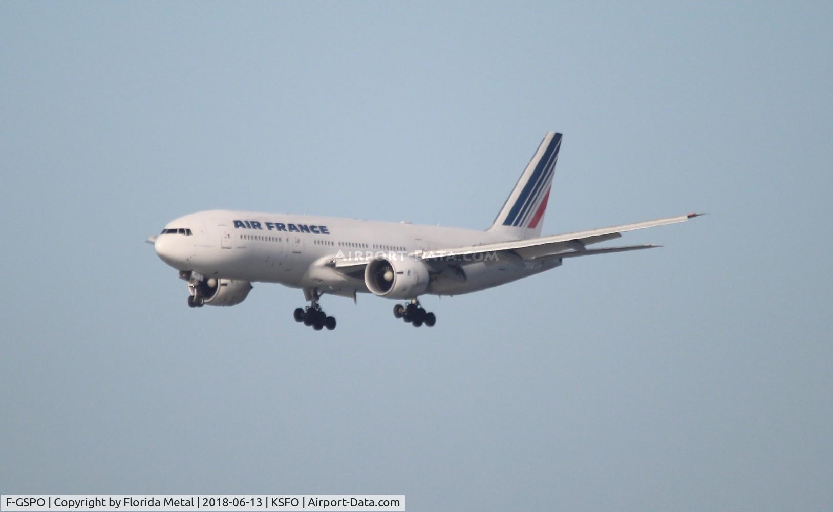 F-GSPO, 2001 Boeing 777-228/ER C/N 30614, SFO 2018