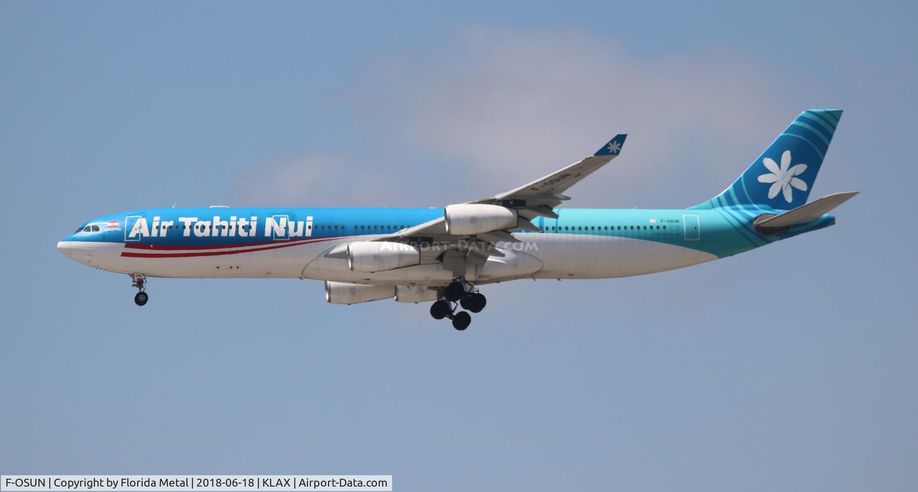 F-OSUN, 2001 Airbus A340-313 C/N 446, LAX 2018