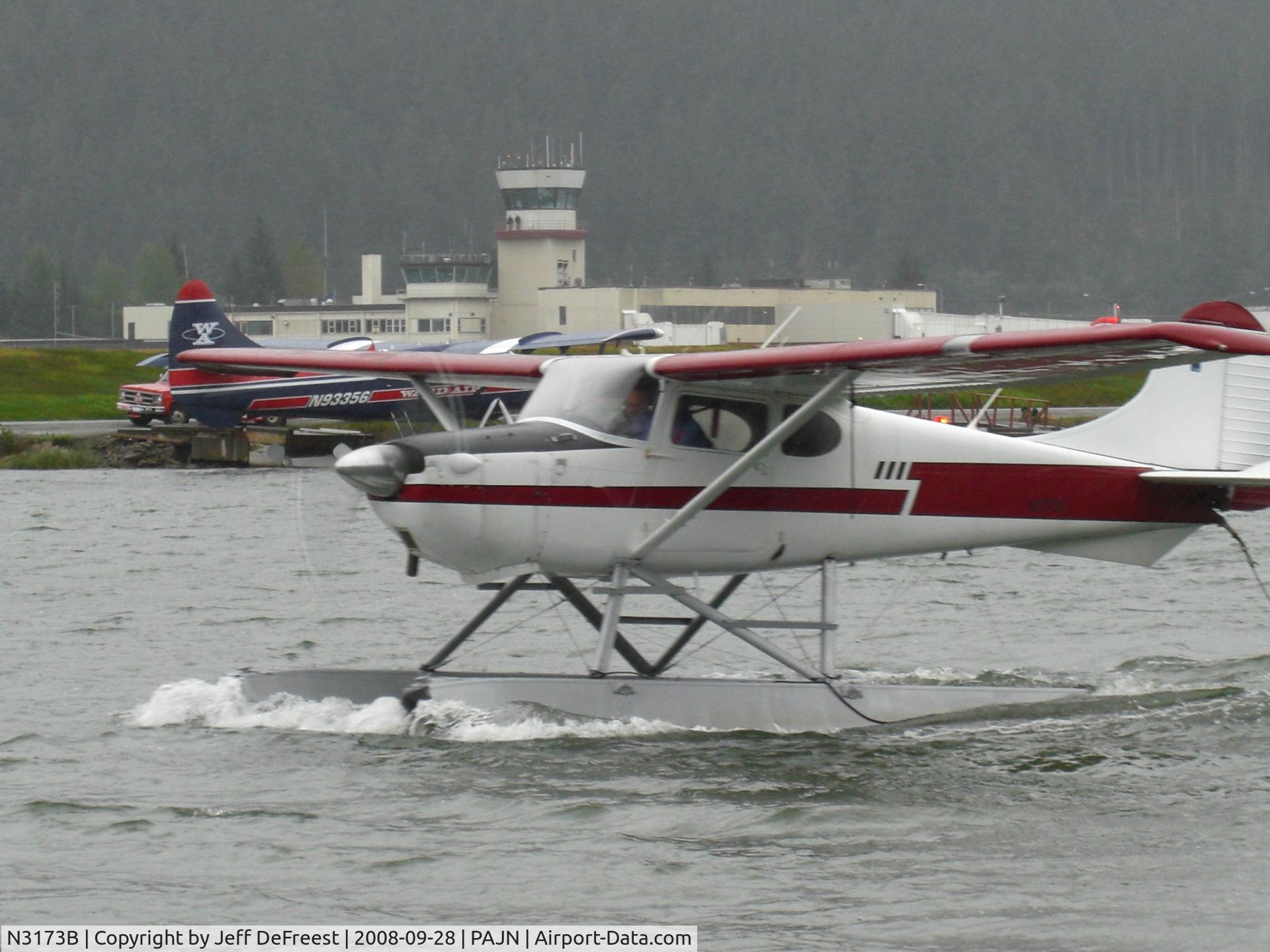 N3173B, 1952 Cessna 170B C/N 25415, 73B, aka Mac, on PK floats, Juneau Airport Float Pond