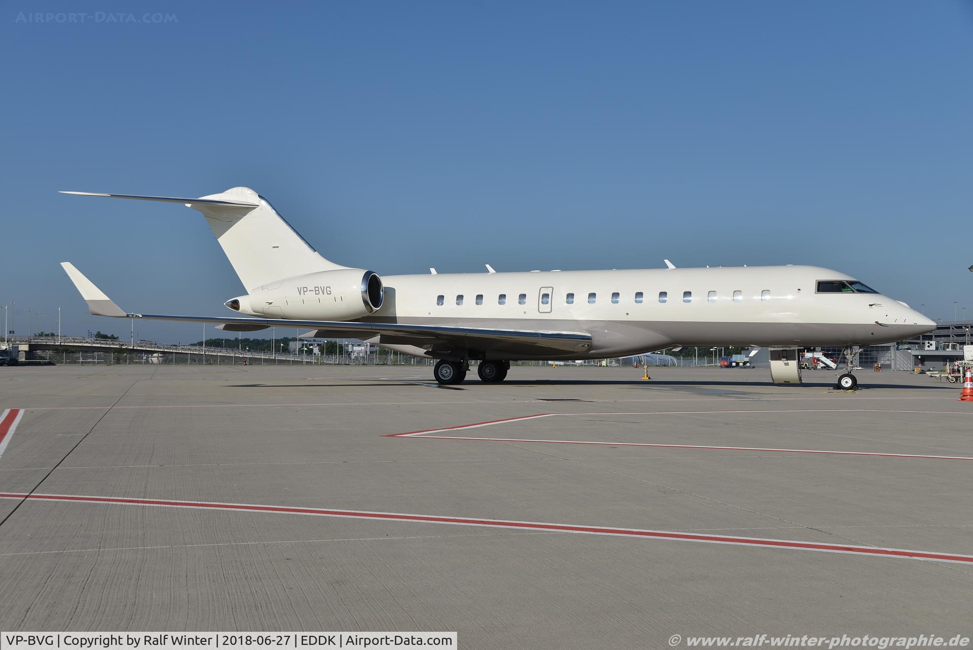 VP-BVG, 2006 Bombardier BD-700-1A10 Global Express XRS C/N 9193, Bombardier BD-700-1A10 Global Express XRS - MVA Aviation Ltd-TAG Aviation - 9193 - VP-BVG - 27.06.2018 - CGN
