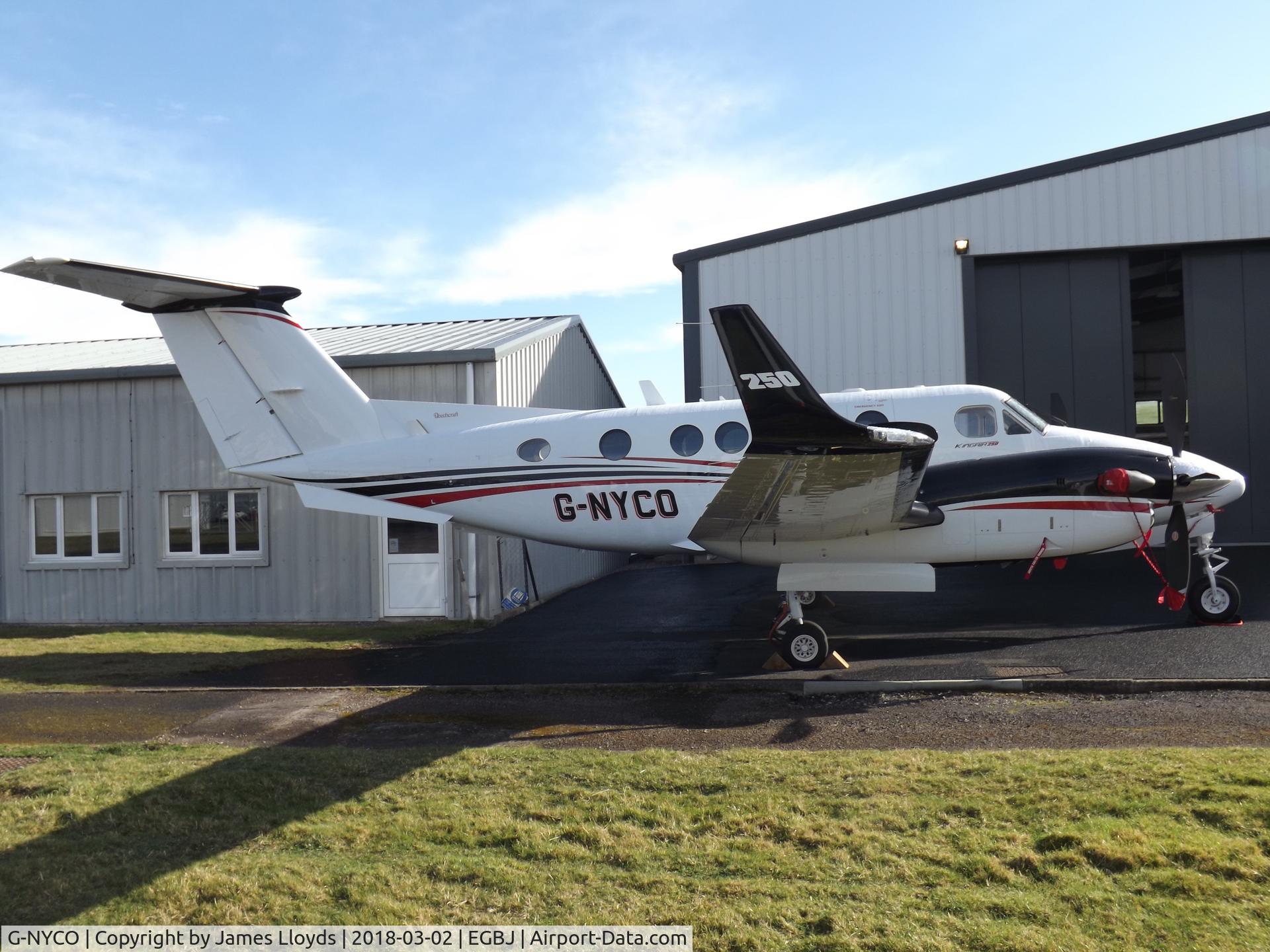 G-NYCO, 2015 Beechcraft B200GT Super King Air C/N BY-238, Parked outside of her hanger