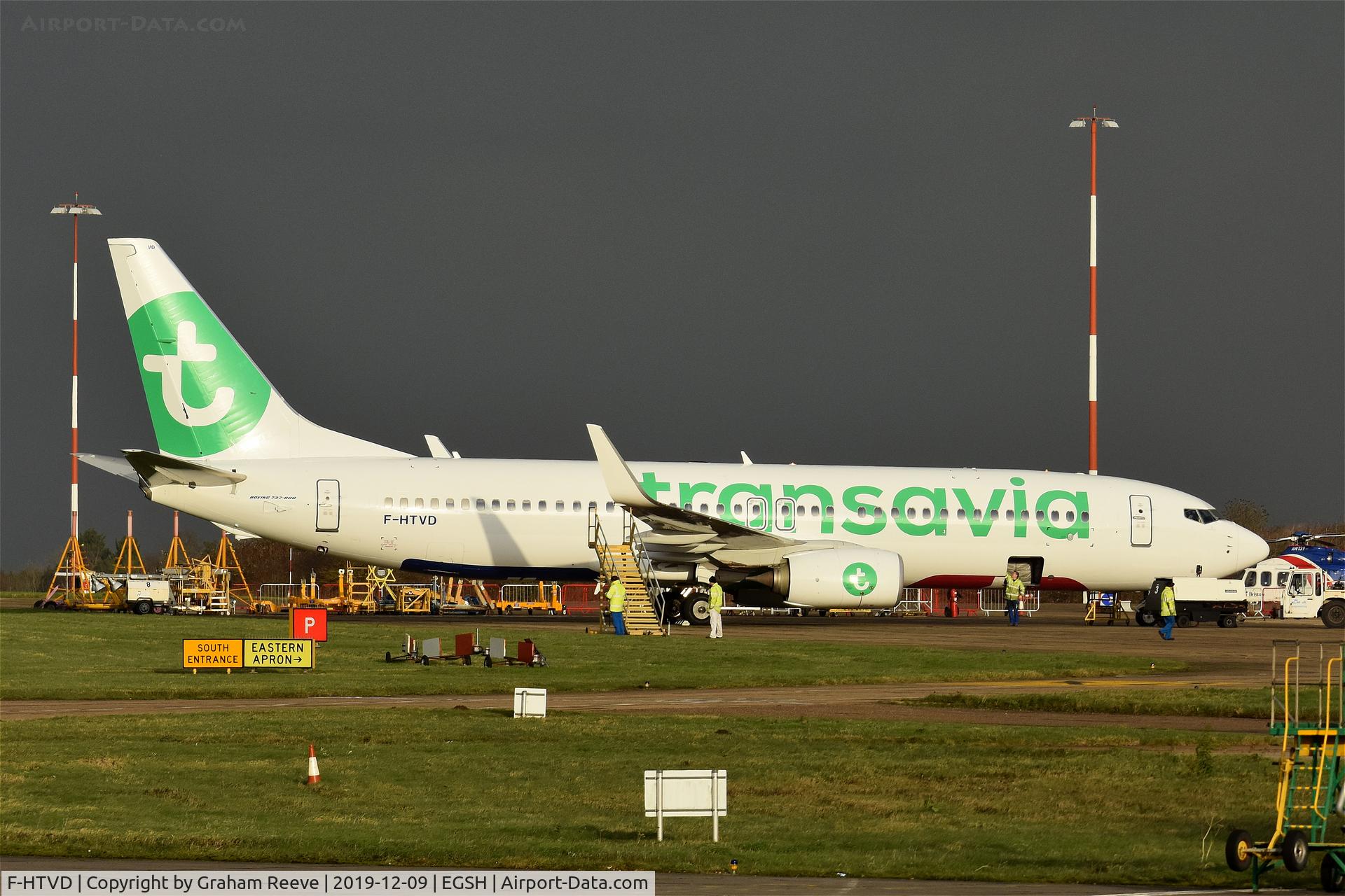 F-HTVD, 2017 Boeing 737-8K2 C/N 62154, Parked at Norwich.