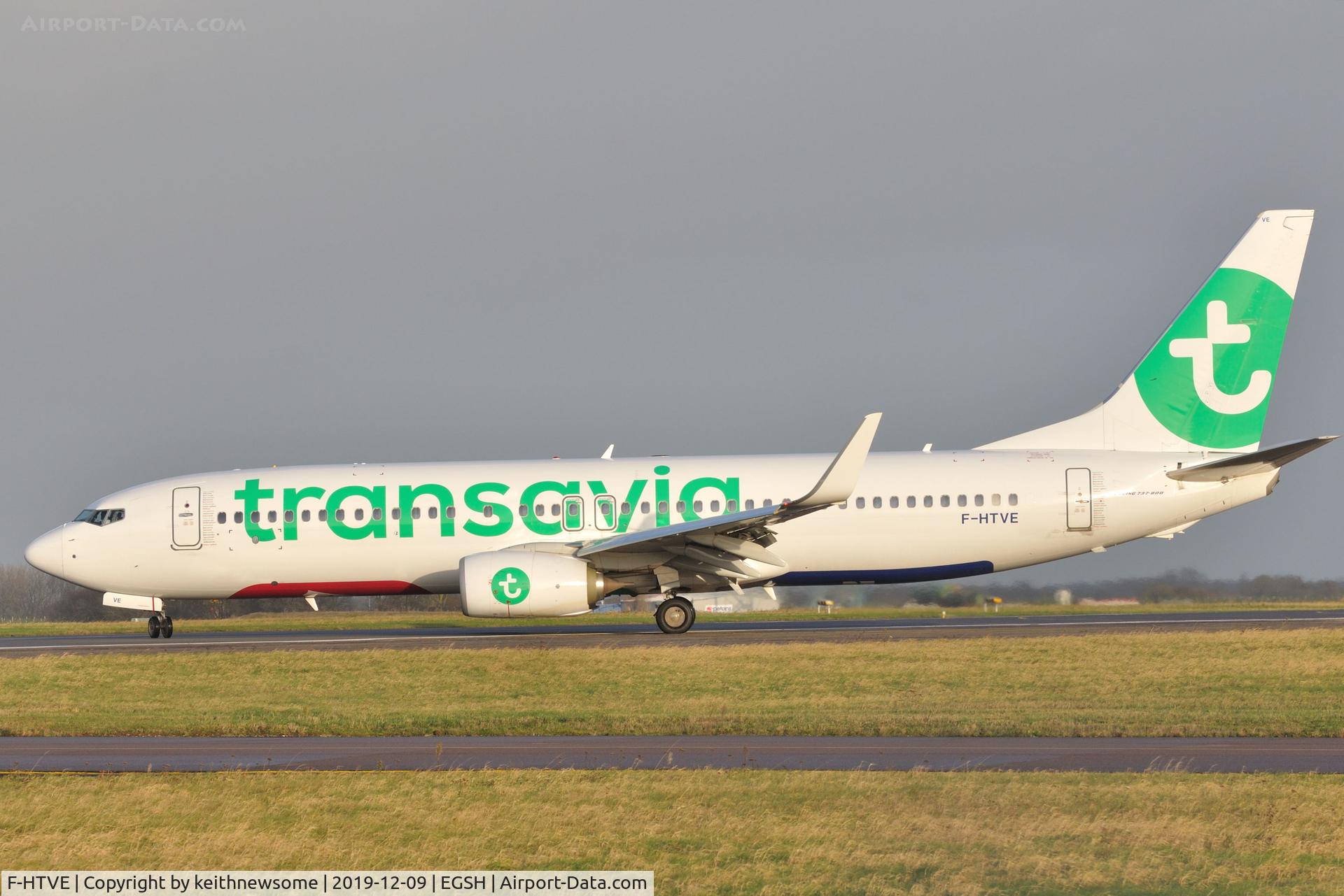 F-HTVE, 2017 Boeing 737-8KT C/N 62155, Arriving at Norwich from Paris, Orly.