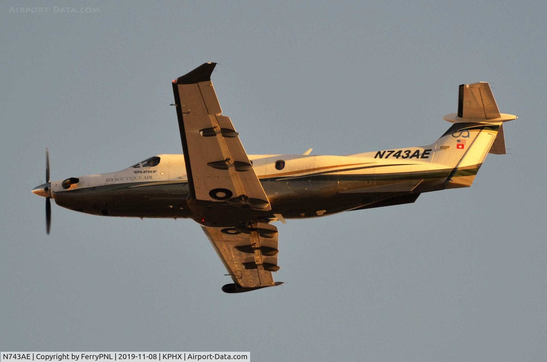 N743AE, 2006 Pilatus PC-12/47 C/N 743, Boutique Air PC12 taking-off.