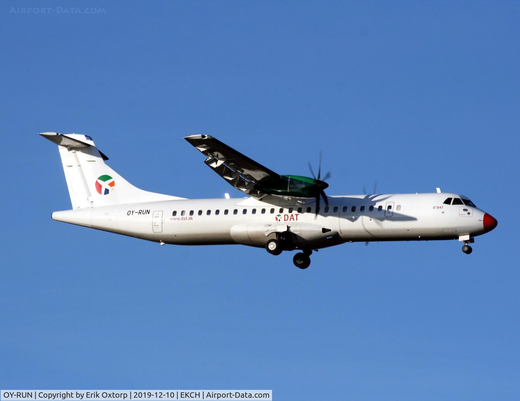 OY-RUN, 2018 ATR 72-600 (72-212A) C/N 1519, OY-RUN landing rw 04L
