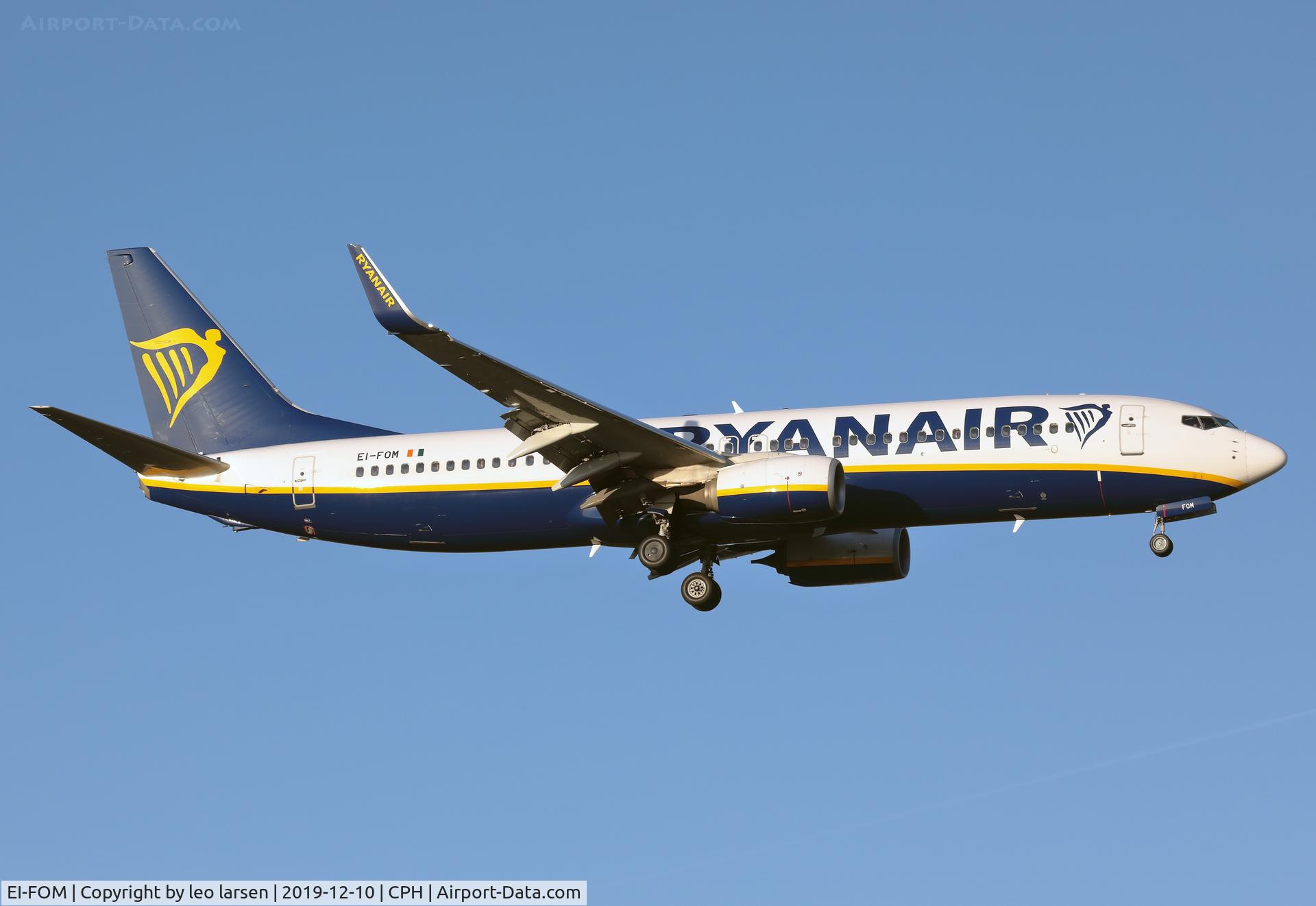 EI-FOM, 2016 Boeing 737-8AS C/N 44720, Copenhagen 10.12.2019 L/D R-04L