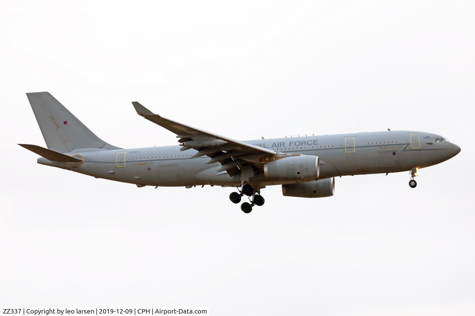 ZZ337, 2012 Airbus KC3 Voyager (A330-243MRTT) C/N 1390, Copenhagen 9.12.2019 L/D R-22L