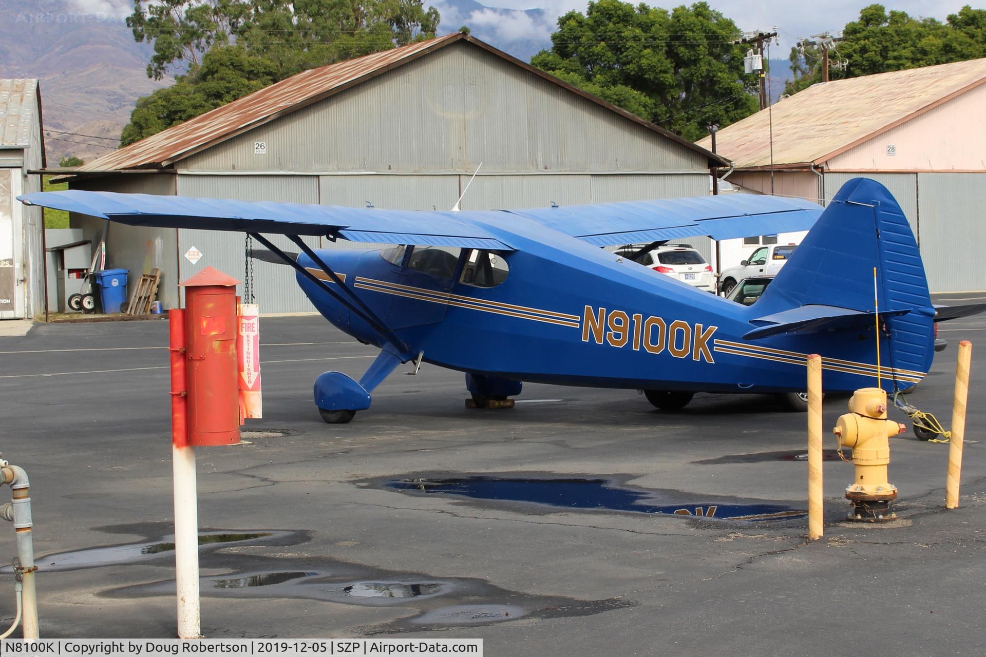 N8100K, 1947 Stinson 108-1 Voyager C/N 108-3100, 1948 STINSON 108-1 VOYAGER, Franklin 6A150 150 Hp