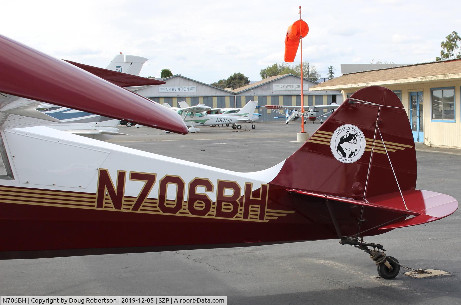 N706BH, 2006 Aviat A-1B Husky C/N 2354, 2006 Aviat A-1B HUSKY, Lycoming IO-360-A1D6 CS Prop, tail logo, see other photos of Barron Hilton's fleet