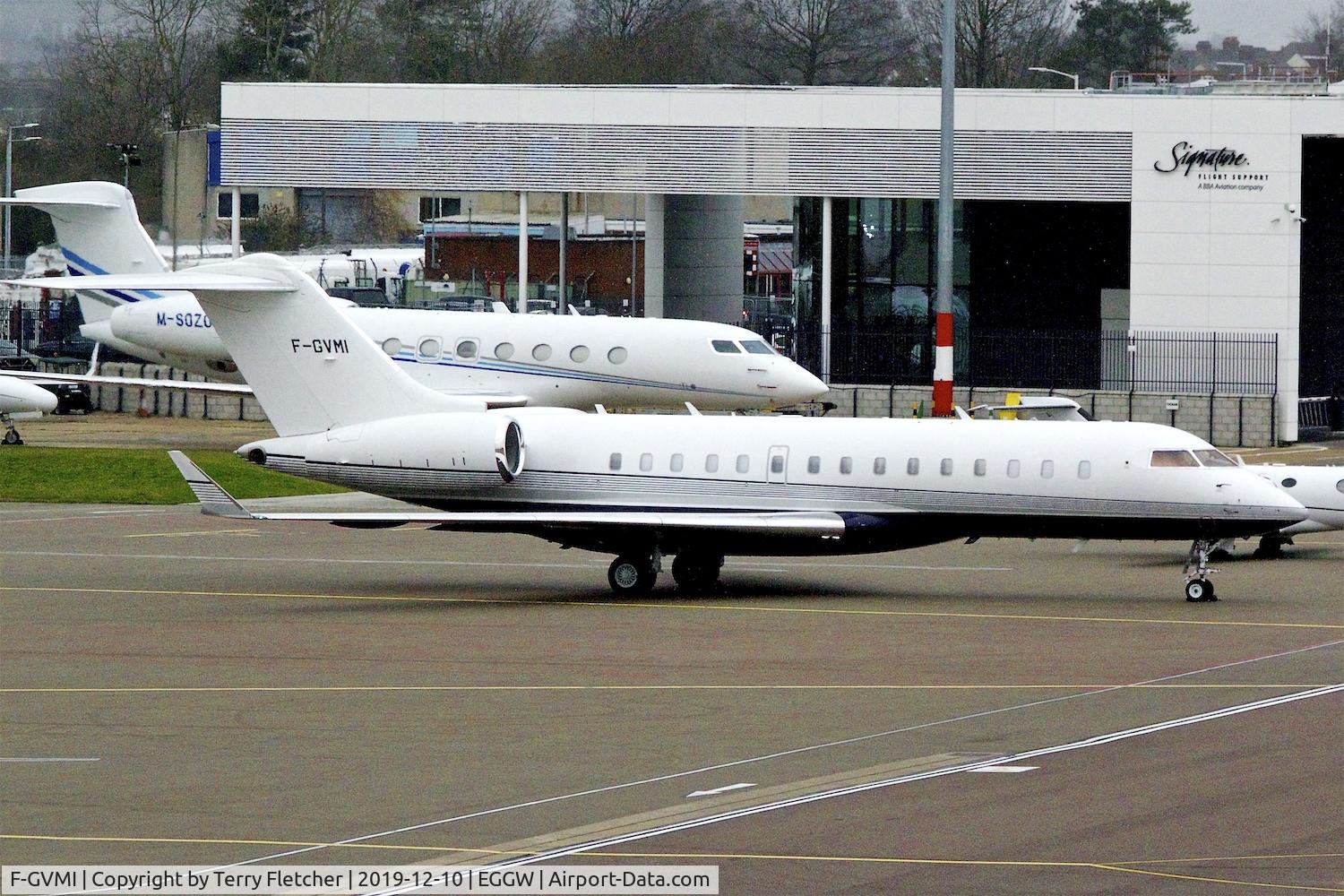 F-GVMI, 2011 Bombardier BD-700-1A10 Global Express C/N 9456, At Luton