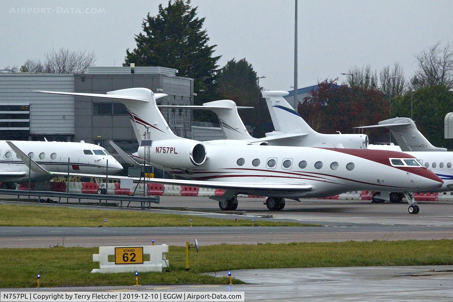 N757PL, 2019 Gulfstream G-VI (G650ER) C/N 6390, At Luton