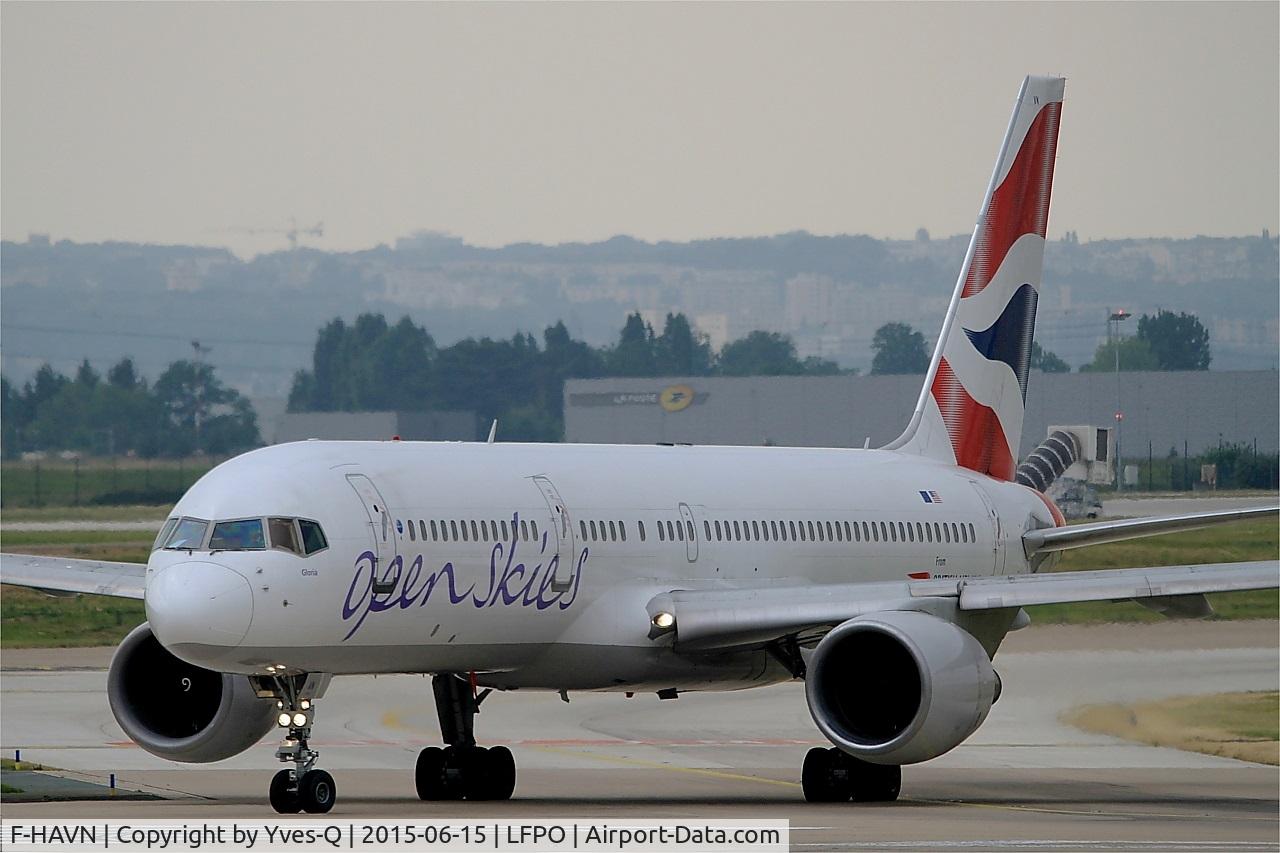 F-HAVN, 1991 Boeing 757-230 C/N 25140, Boeing 757-230, Lining up rwy 08, Paris-Orly airport (LFPO-ORY)