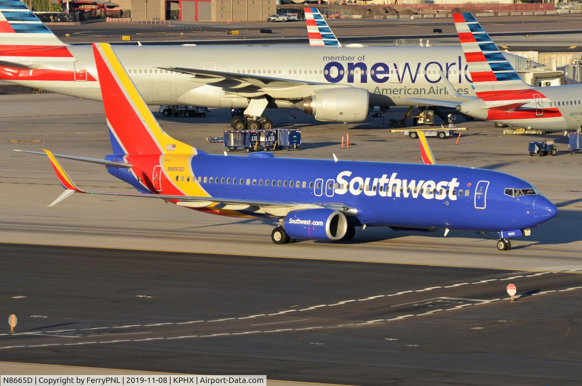 N8665D, 2015 Boeing 737-8H4 C/N 36652, Southwest B738 arriving