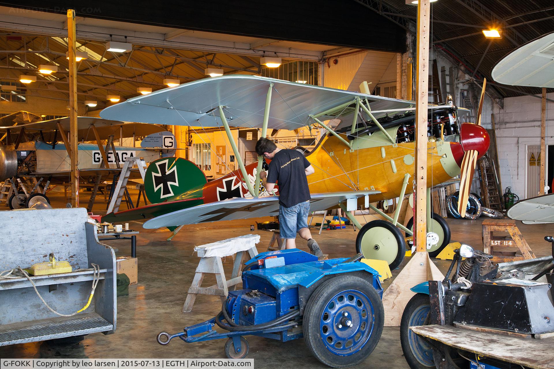 G-FOKK, 2006 Fokker Dr.1 Triplane Replica C/N PFA 238-14253, Shuttleworth Collection 13.7.2015