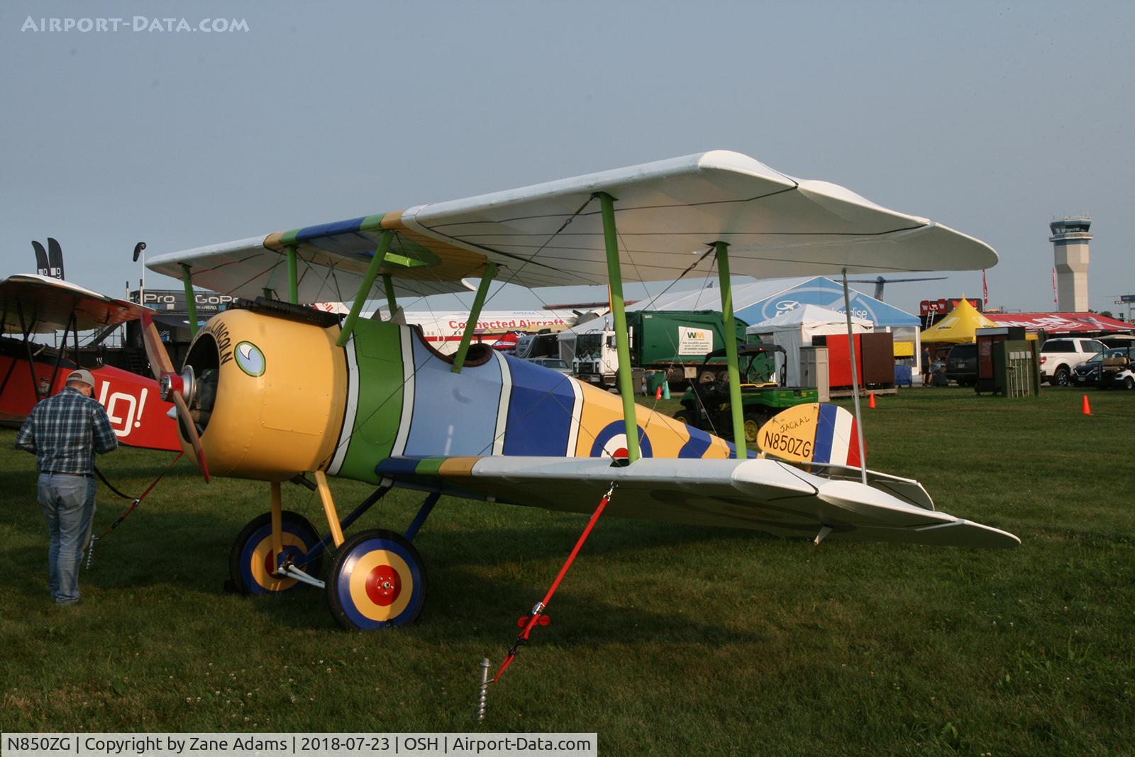 N850ZG, Genius Garage Sopwith Camel replica C/N 001, At the 2018 EAA Airventure - Oshkosh, Wisconsin