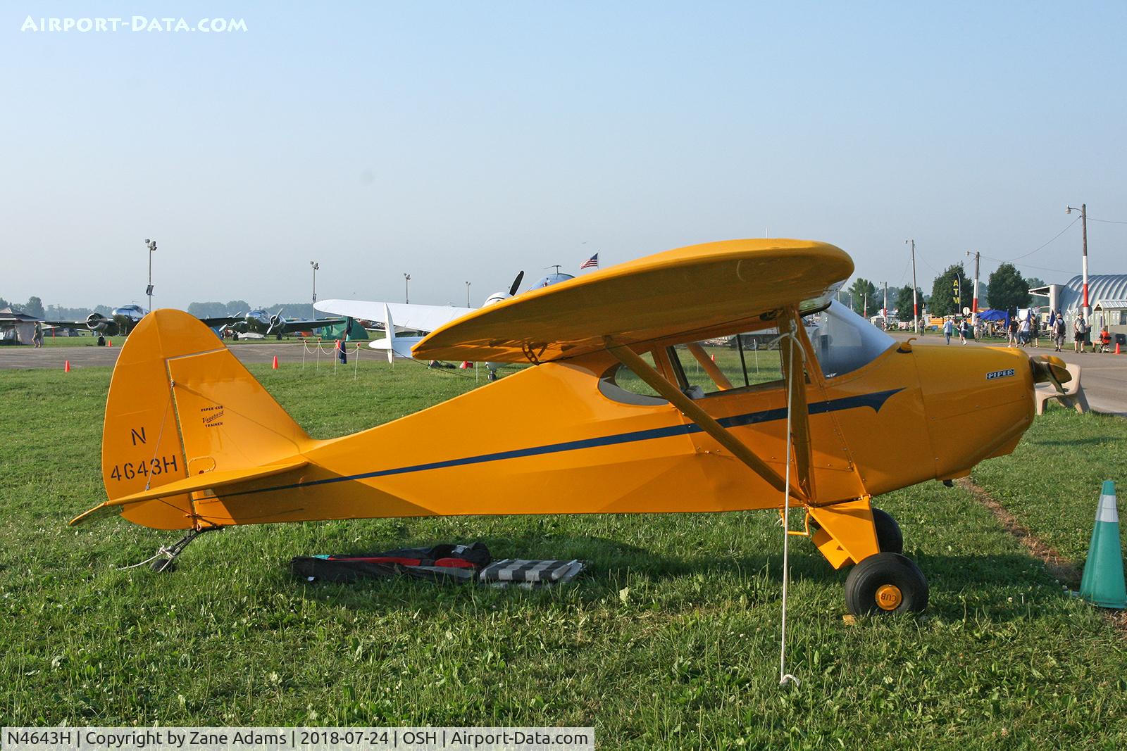 N4643H, 1948 Piper PA-17 Vagabond C/N 17-55, At the 2018 EAA Airventure - Oshkosh, Wisconsin