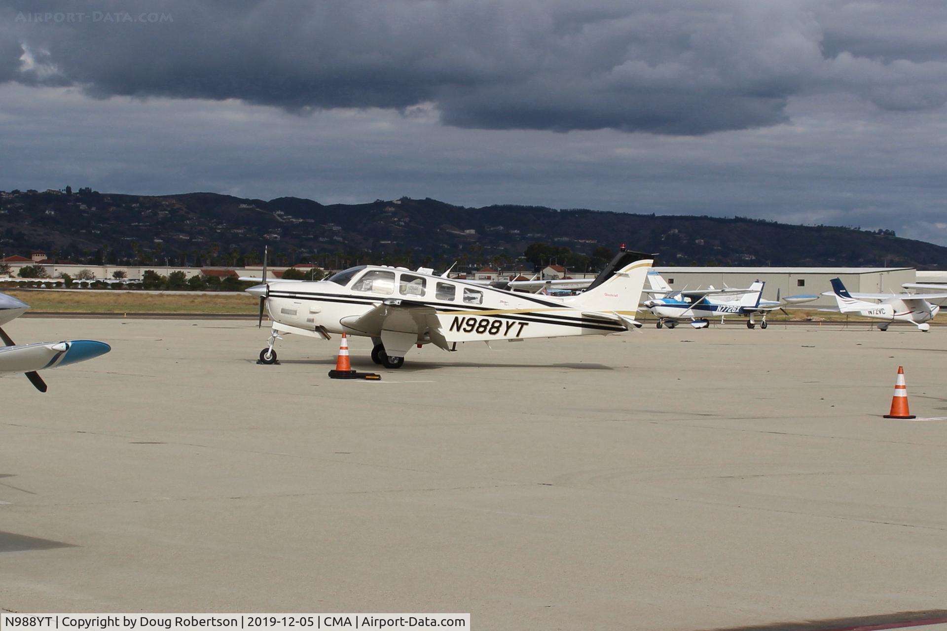 N988YT, 2001 Beech B36TC Bonanza C/N EA-685, 2001 Beech B36TC TURBO BONANZA, Continental TSIO-520 UB, storm approaching