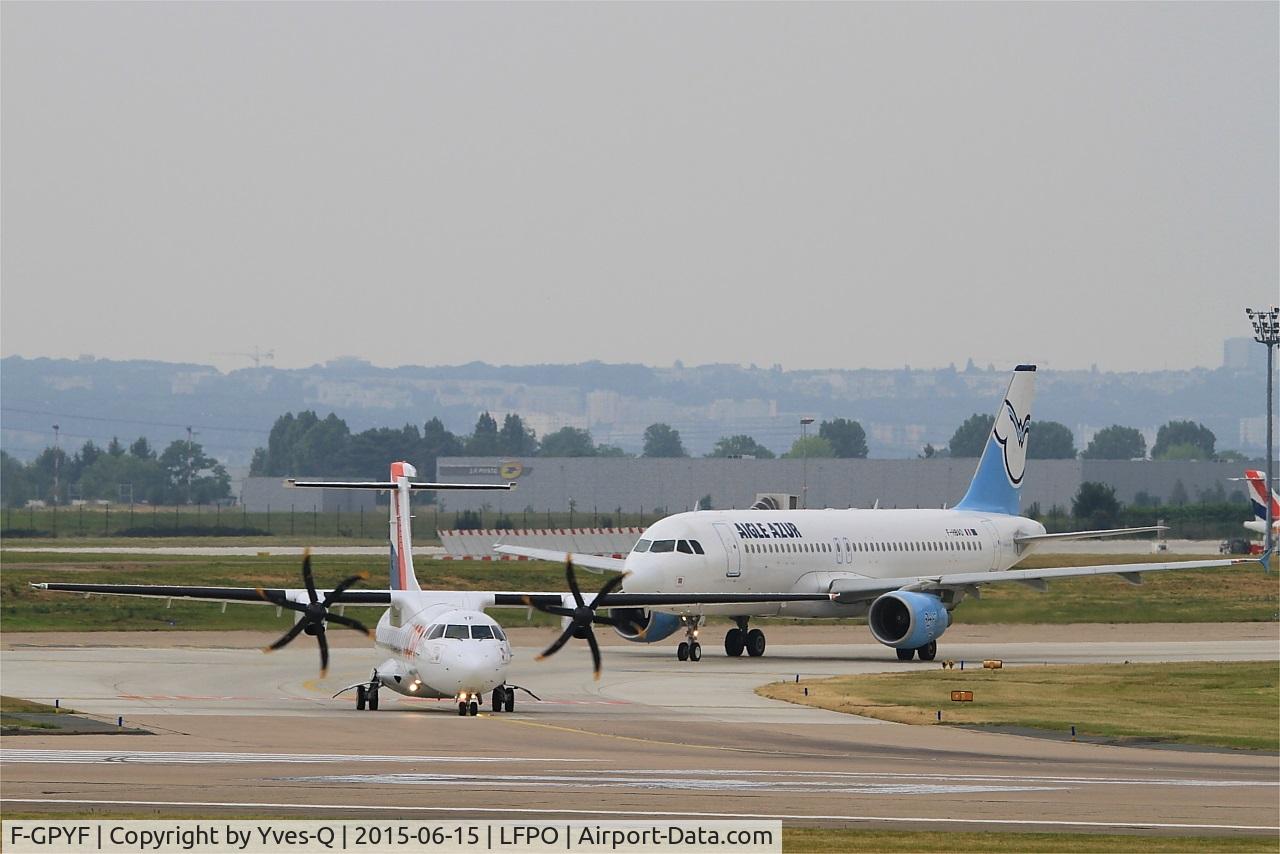 F-GPYF, 1995 ATR 42-500 C/N 495, ATR 42-500, Holding point rwy 08, Paris-Orly Airport (LFPO-ORY)