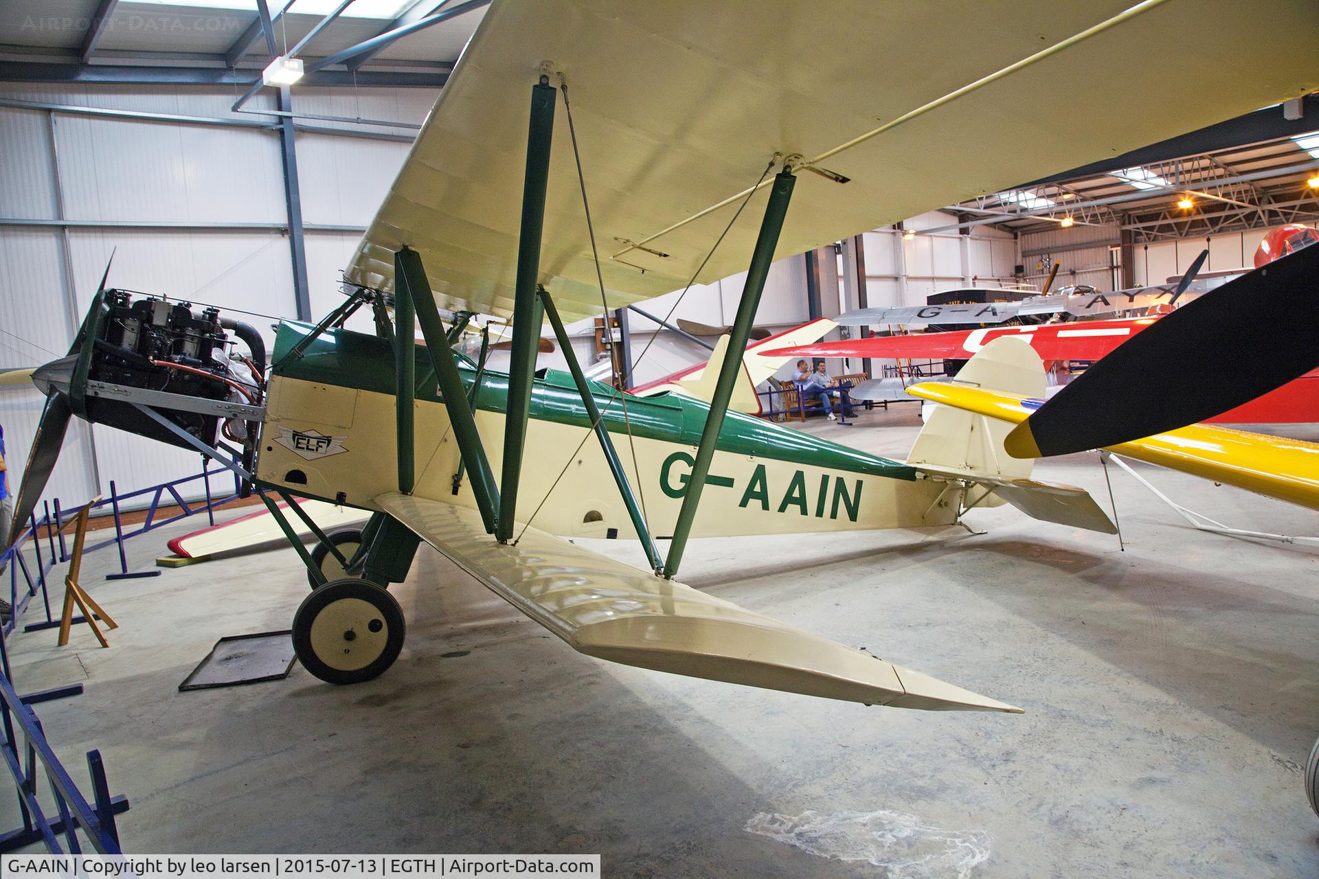 G-AAIN, 1934 Parnall Elf II C/N J.6, Shuttleworth Collection 13.7.2015