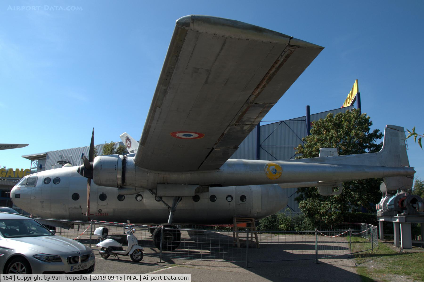 154, Nord N-2501 Noratlas C/N 154, Nord 2501F Noratlas of the French Air Force, now moved to the ground near the entrance of Technik Museum Speyer, Germany
