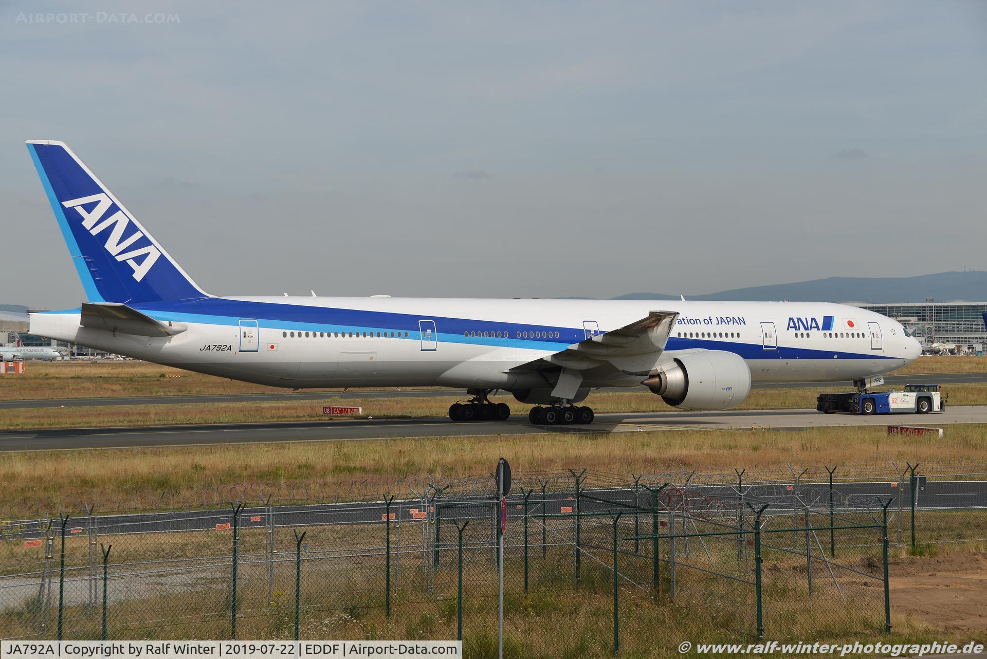 JA792A, 2015 Boeing 777-381/ER C/N 60381, Boeing 777-381ER - NH ANA All Nippon Airways - 60381 - JA792A - 22.07.2019 - FRA