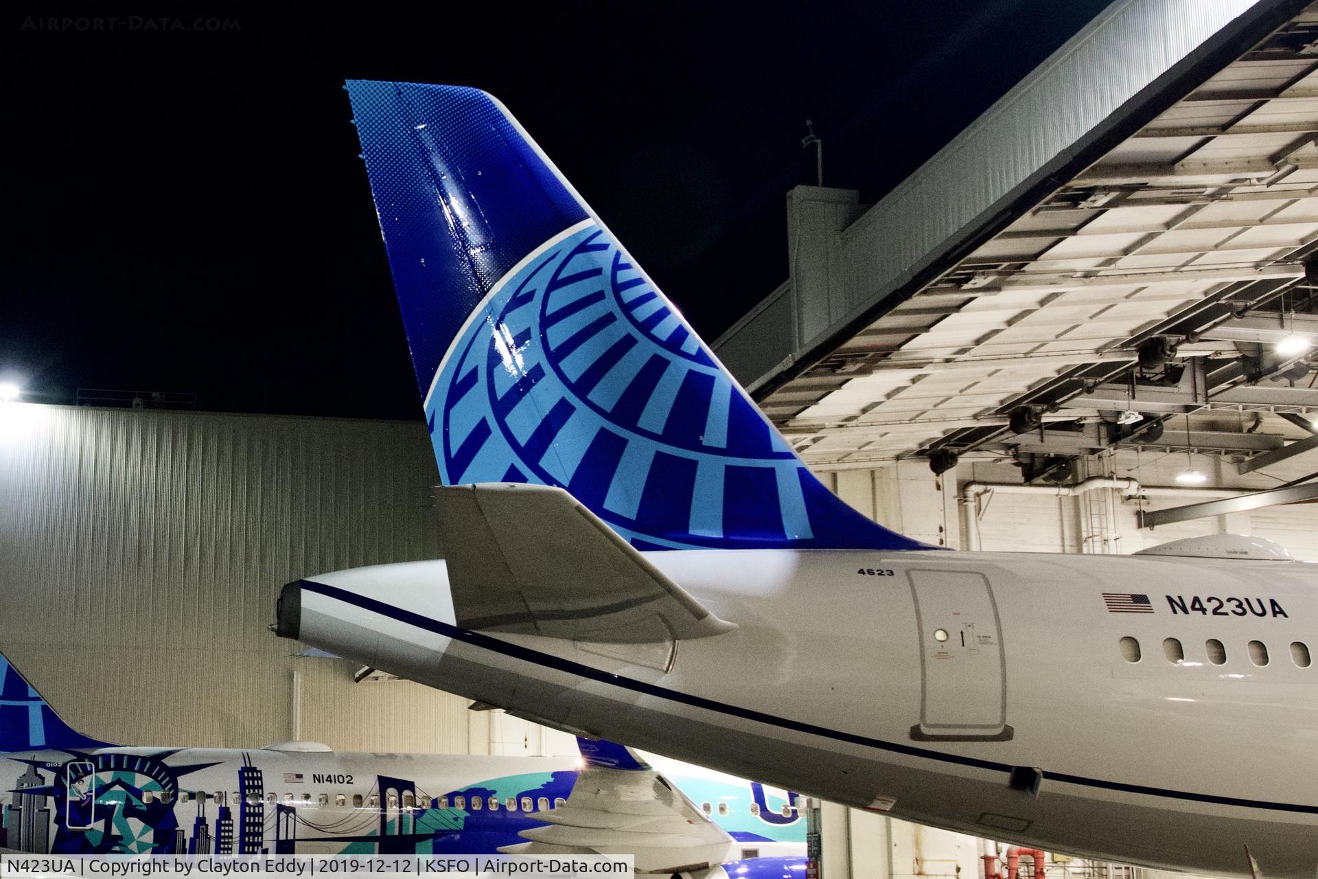 N423UA, 1995 Airbus A320-232 C/N 504, SFO 2019.