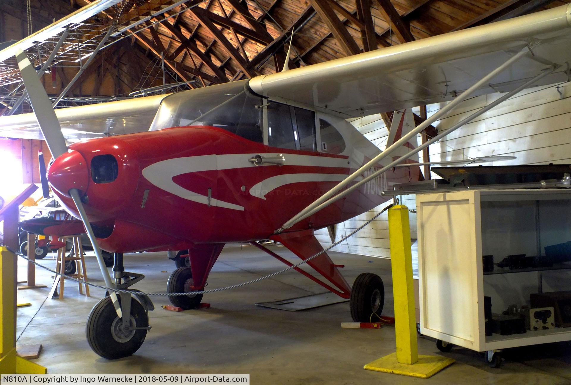 N810A, 1951 Piper PA-22 C/N 22-112, Piper PA-22 Tri-Pacer at the Arkansas Air & Military Museum, Fayetteville AR