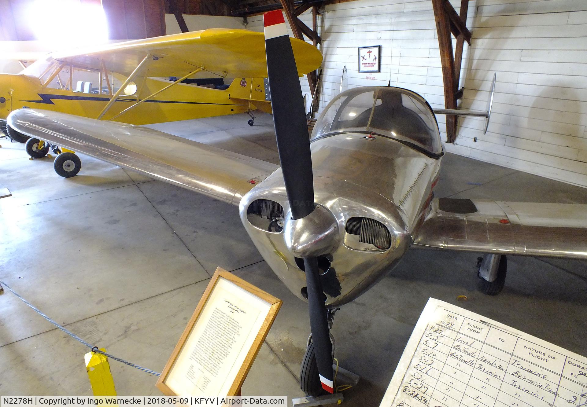 N2278H, 1946 Erco 415C Ercoupe C/N 2903, ERCO Ercoupe 415-C at the Arkansas Air & Military Museum, Fayetteville AR