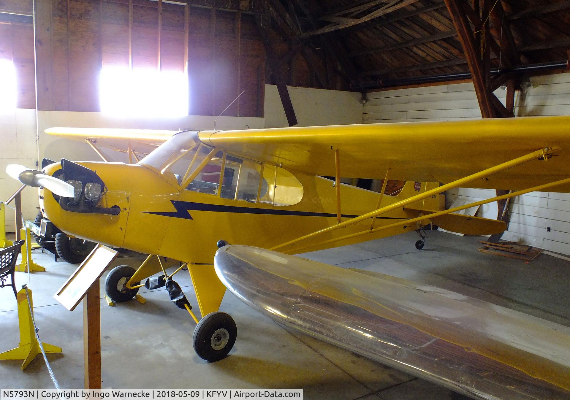 N5793N, 1944 Piper J3C-65 Cub C/N 12375, Piper J3C-65 Cub at the Arkansas Air & Military Museum, Fayetteville AR