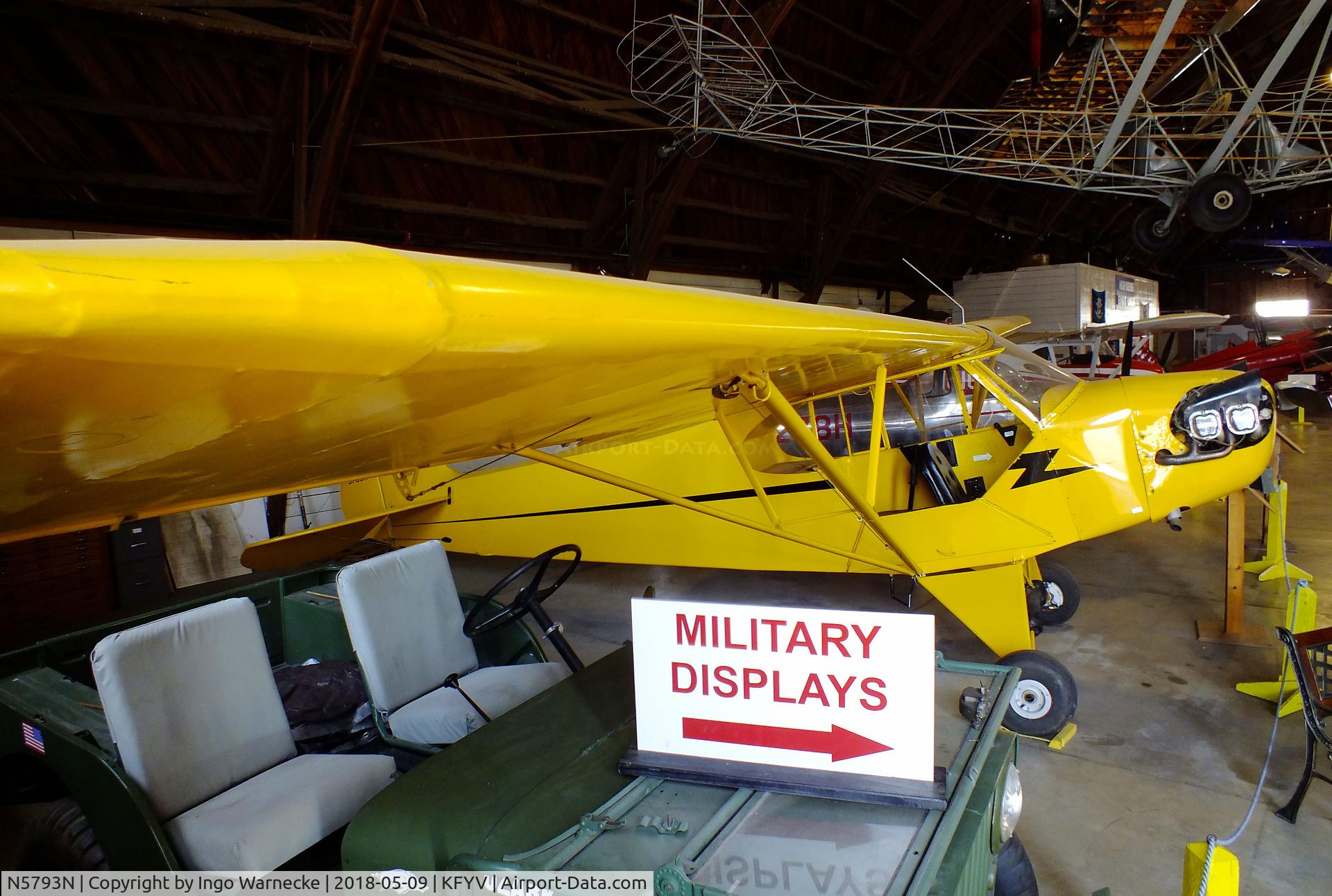 N5793N, 1944 Piper J3C-65 Cub C/N 12375, Piper J3C-65 Cub at the Arkansas Air & Military Museum, Fayetteville AR