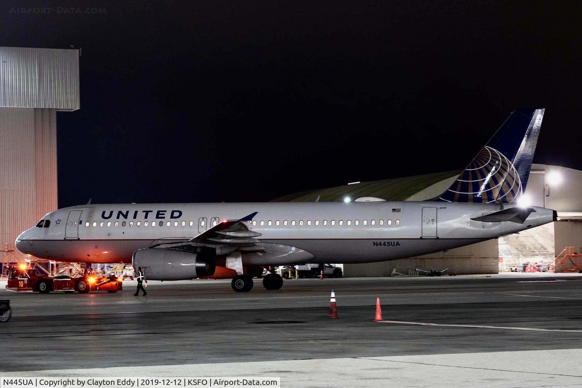 N445UA, 1998 Airbus A320-232 C/N 826, SFO 2019.