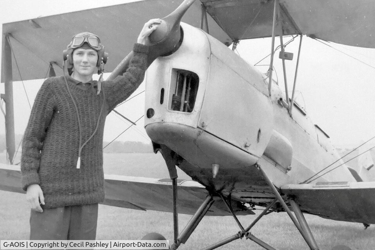 G-AOIS, 1939 De Havilland DH-82A Tiger Moth II C/N 83034, i learnt to fly on this plane aged 17 at Shoreham Sussex. I was taught by Cecil Pashley who had a pilot licence number 17.