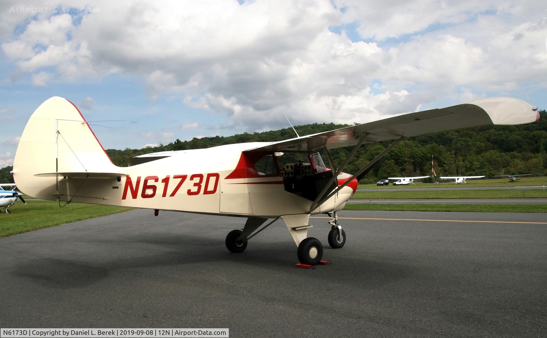 N6173D, 1957 Piper PA-22-150 C/N 22-4820, Lovely vintage Tri-Pacer spotted at Aeroflex Andover