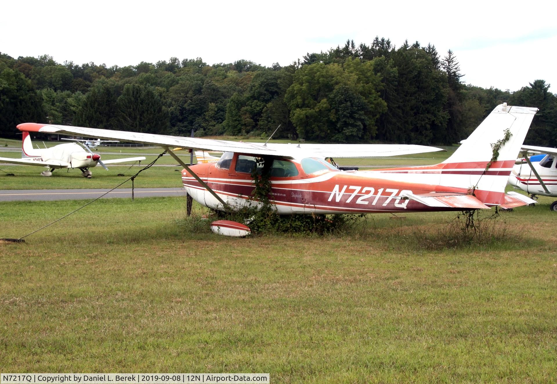 N7217Q, 1972 Cessna 172L C/N 17260517, Vegetation started growing around this old bird when I visited her, September 2019.