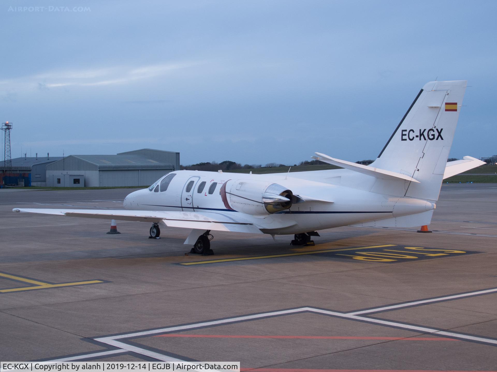 EC-KGX, 1978 Cessna 501 Citation I/SP C/N 501-0061, On the west parking at Guernsey